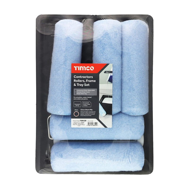Contractors Roller Frame & Tray set 9" short pile