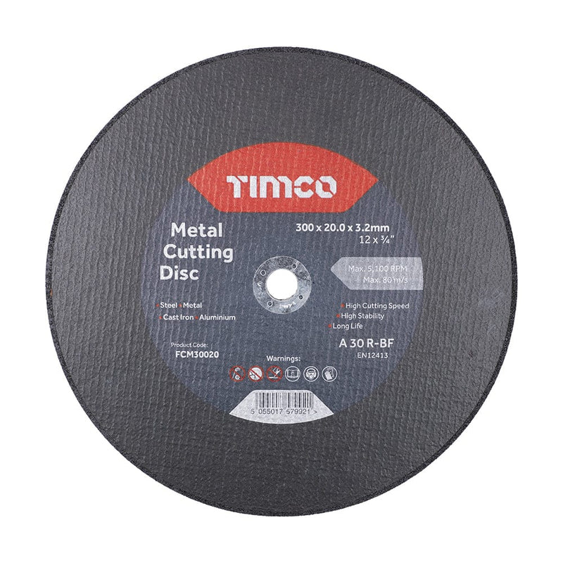 Timco 230mm metal cutting disc Bonded Abrasive Disc - For Cutting 230 x 22.2 x 1.9 - 25 PACK (Copy)