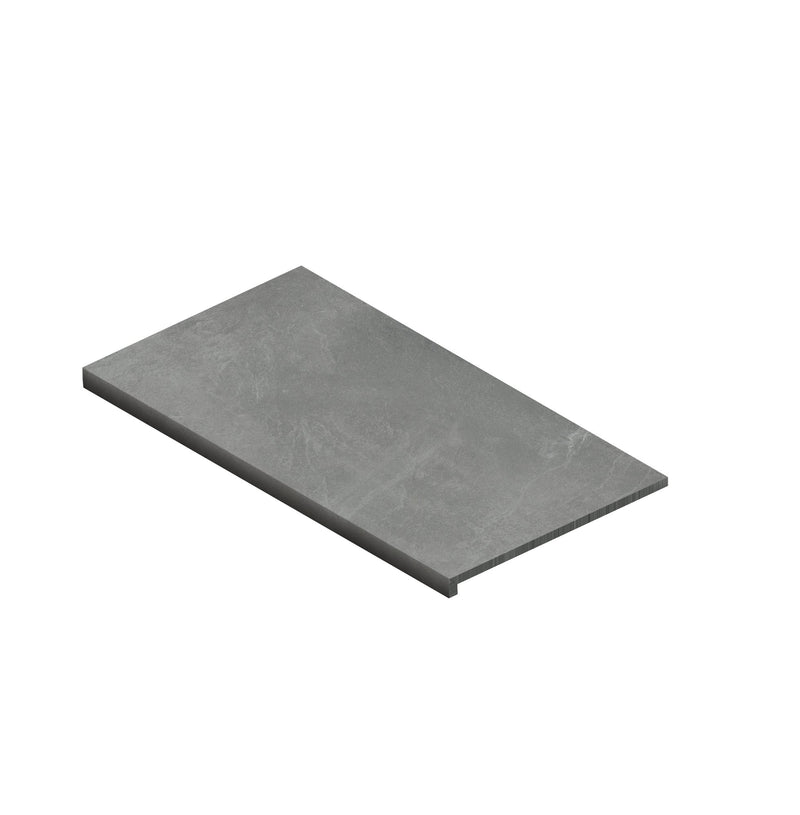 Station Porcelain Bullnose Coping Step 600 x 350mm x 20mm with 40mm downstep