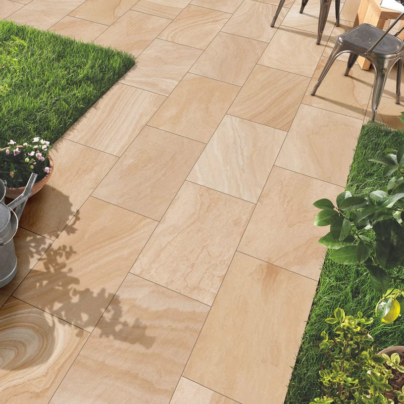 Sandstone Porcelain SINGLE TILE Porcelain paving 20mm  900 x 600mm