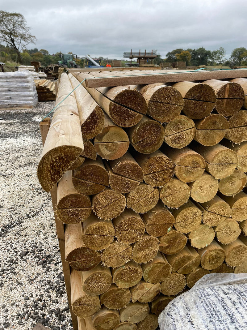 3.6m x 100mm half round rails