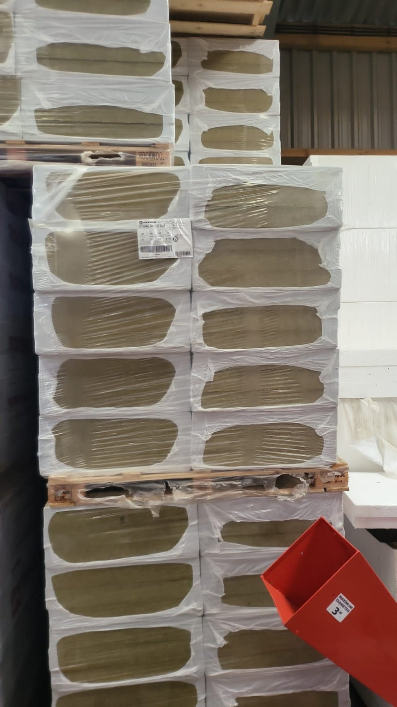Rockwool External Wall Dual Density Slab 1200 x 600 x 80mm | EWI Insulation Board
