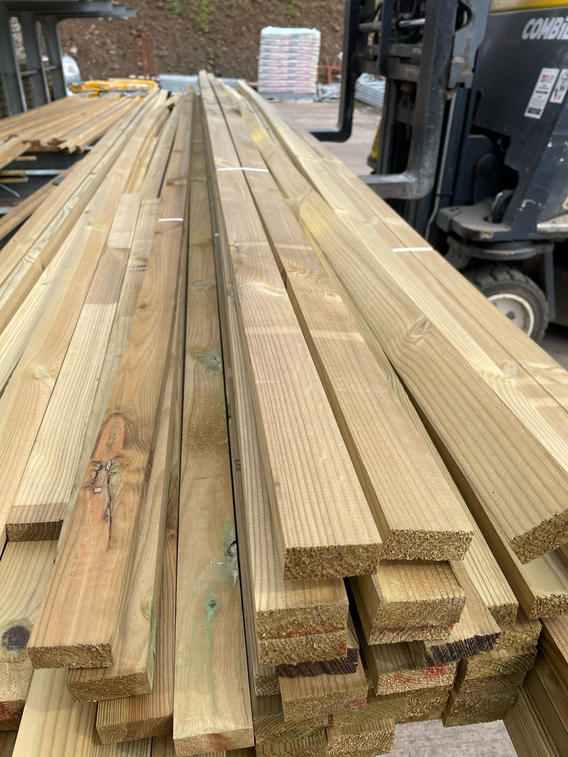 4.8M x 45 x 21mm Green Treated Redwood Batton