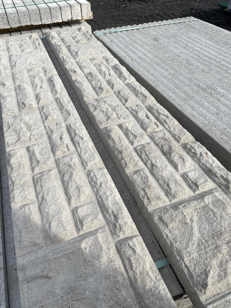 12 inch Rockface concrete gravel board 1830mm x 305mm x 45mm