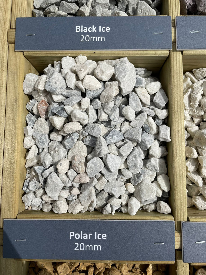 20mm Ice White Gravel