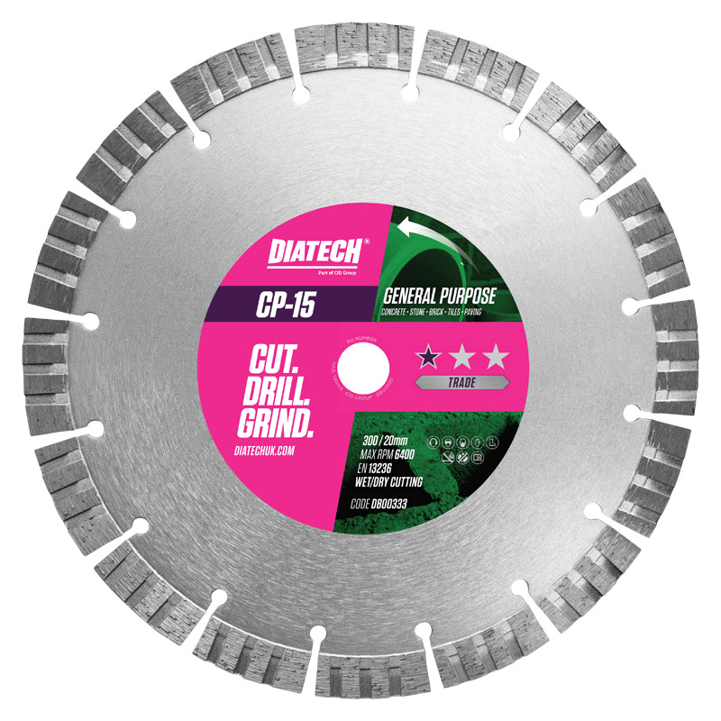 DIATECH CP-15 General Purpose Diamond Blade 230mm x 20mm sr12 - CUTTING DISC