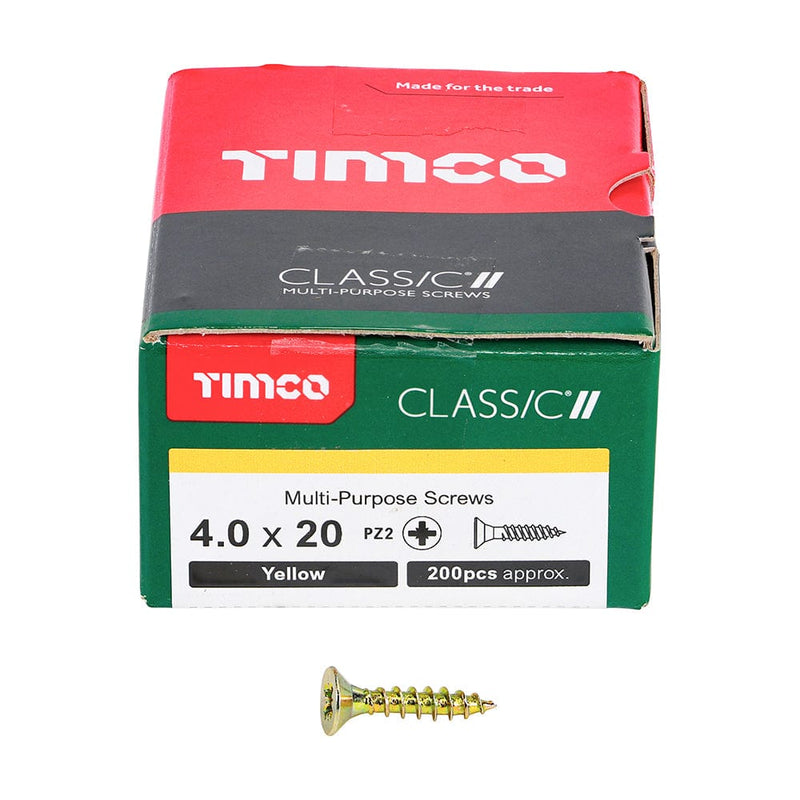 Timco - Classic Screw PZ2 CSK ZYP
4.0 x 20 - box of 200