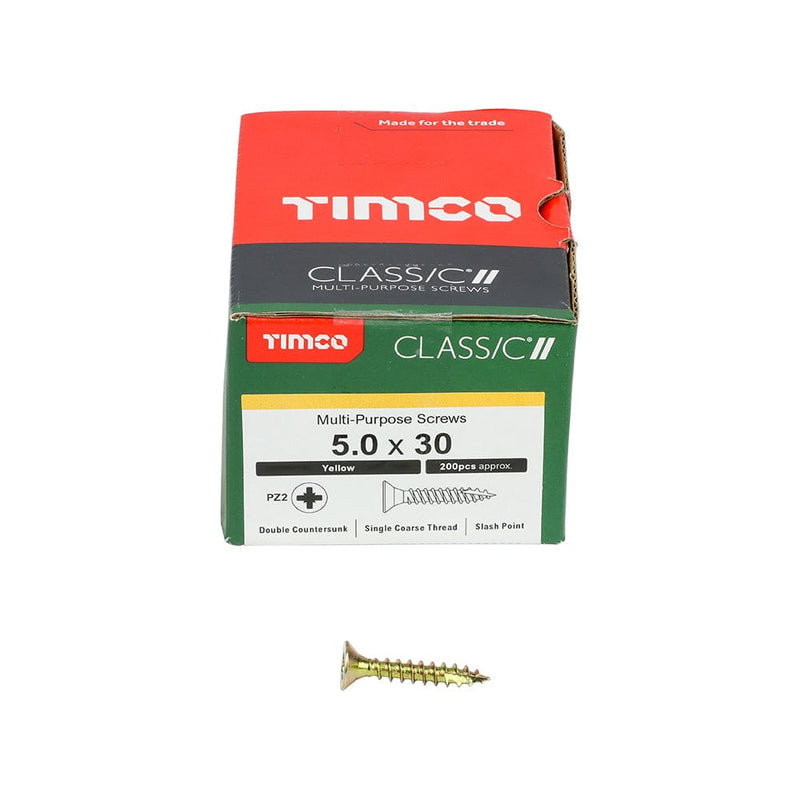 Timco - Classic Screw PZ2 CSK ZYP
5.0 x 30 - box of 200