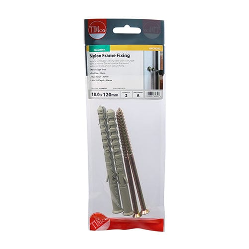 Timco - Nylon Frame Fixing - ZYP
10.0 x 120 - 2 PCS