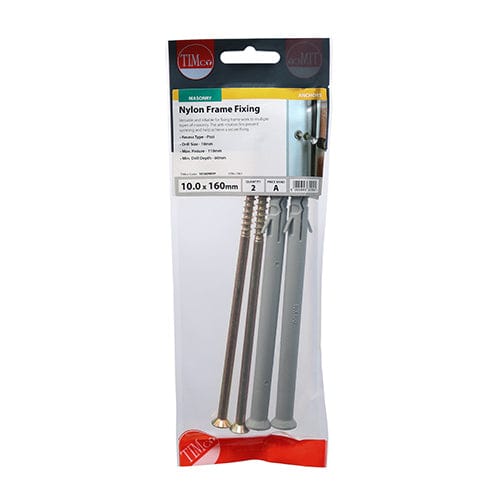 Timco - Nylon Frame Fixing - ZYP
10.0 x 160 - 2 PCS